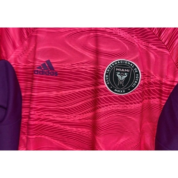 Adidas MLS Inter Miami CF Primeblue Goalkeeper Soccer Jersey Mens MED GR7748-270 - Picture 2 of 7